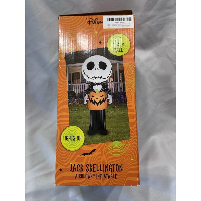 Inflable de Jack Skel de Pesadilla antes de Navidad de Disney, 1.5 m, con luces, para Halloween. imagen 2