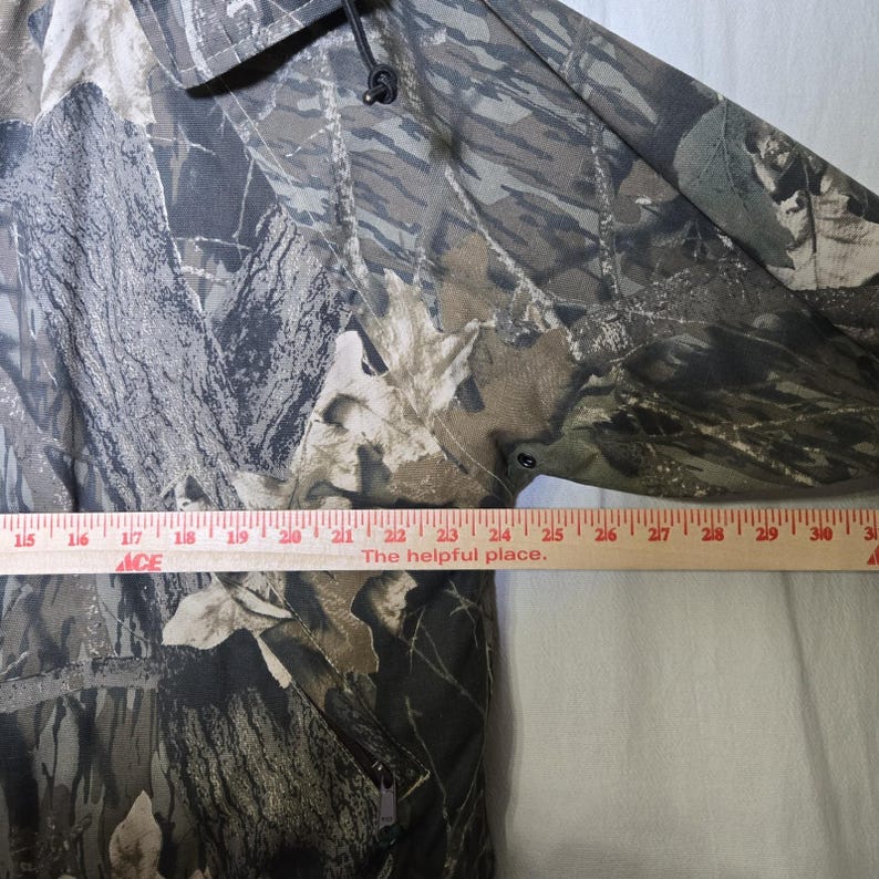 Vintage Remington Hunting Jacket Mens M Mossy Oak Break Up Camo Zip Hooded Shell Bild 5