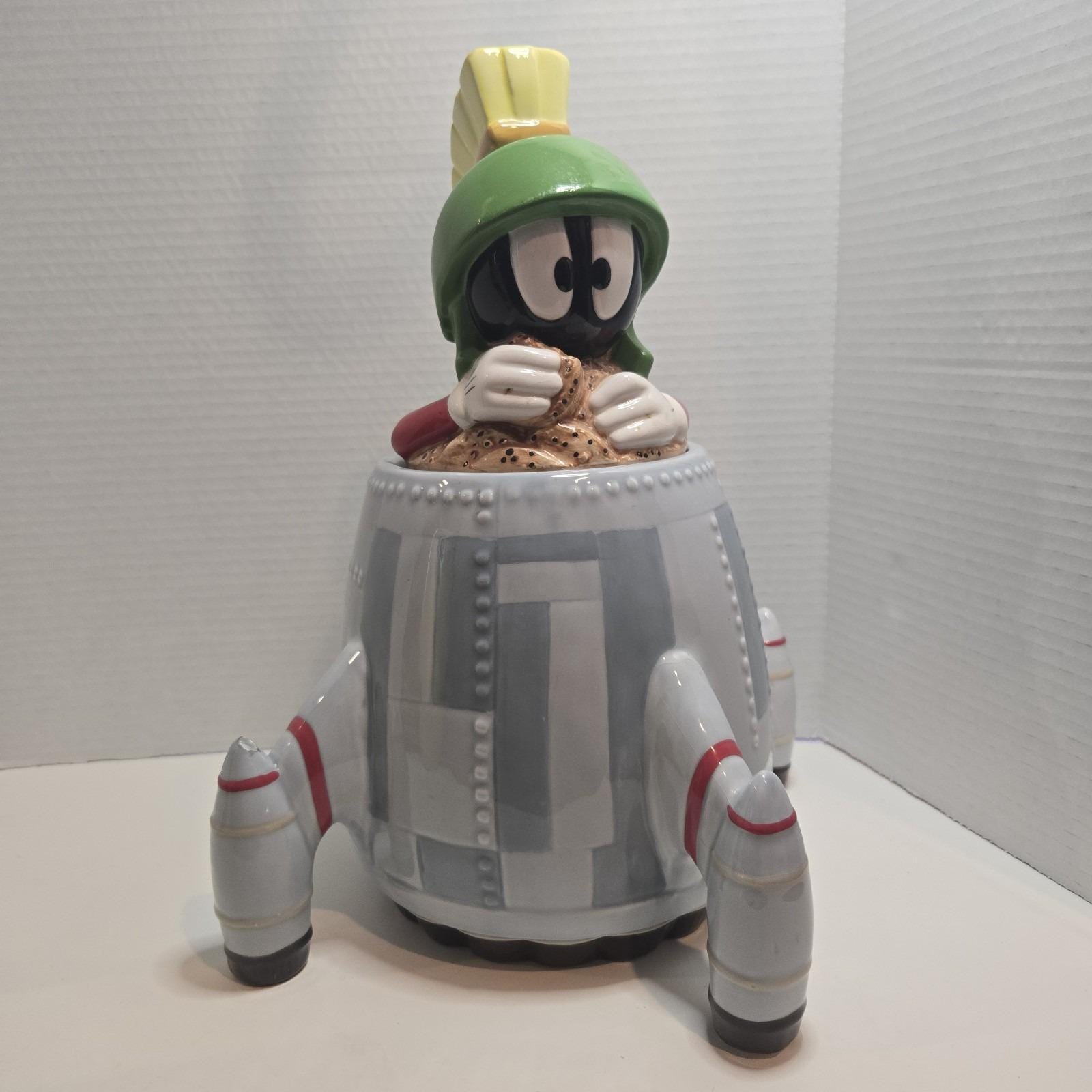 VTG RARE! Marvin the Martian Spaceship Cookie Jar 1998 Warner Bros