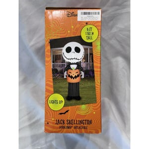 Inflable de Jack Skel de Pesadilla antes de Navidad de Disney, 1.5 m, con luces, para Halloween. imagen 4