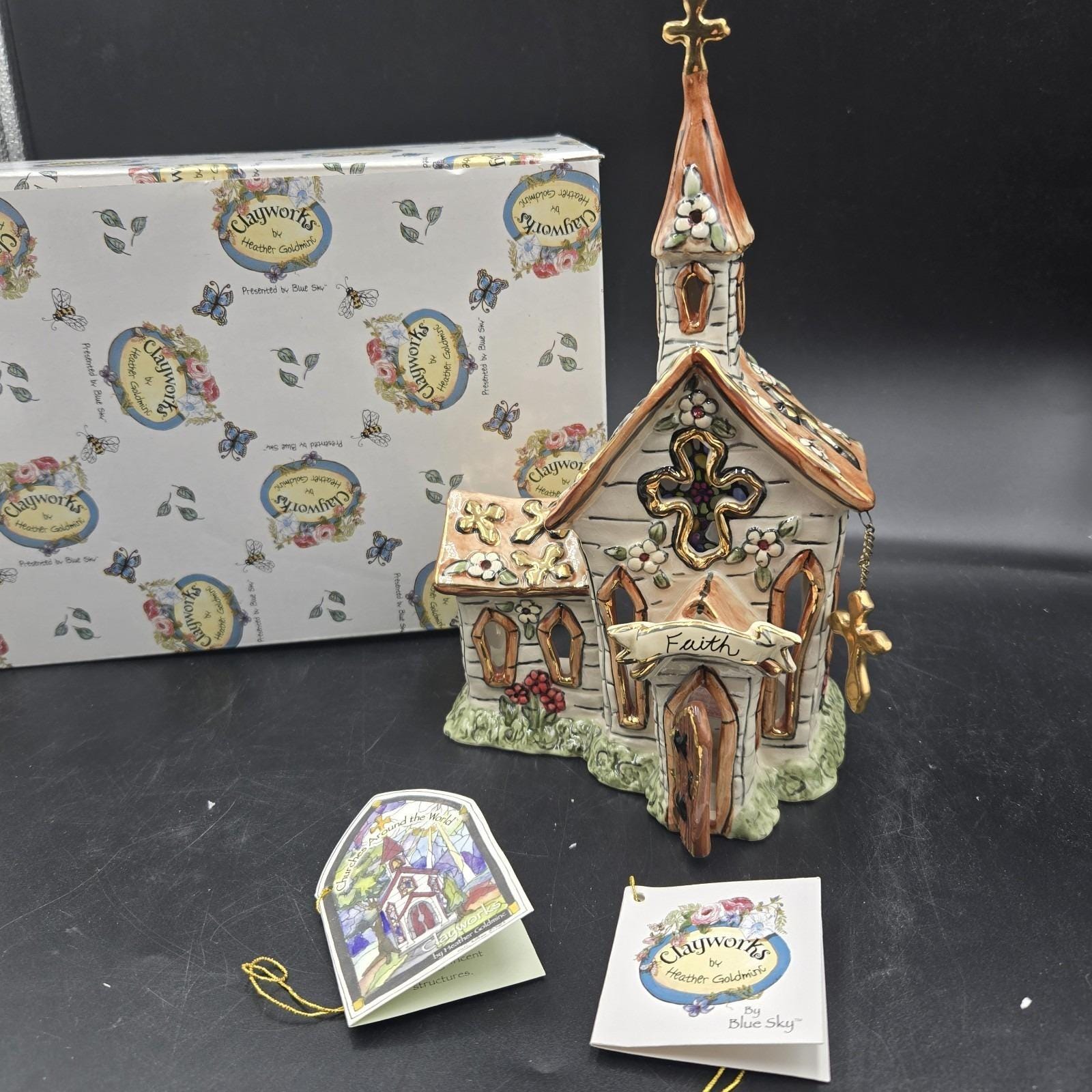 さくらぐみ■セントーリ，ビーチ，レスキュー、チコリー■ヒーリングハーブス社 New Vtg Blue Sky Clayworks Heather Goldminc 2004 Faith Church