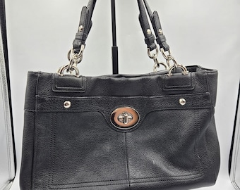 バッグ Old Coach Briefcase business bag 5213 Vintage 90s Coach Black Lenox Brief Leather Briefcase #5213  Made