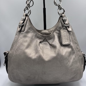 バッグ COACH Madison Hobo Shoulder Bag Gray Y2K Coach Madison Maggie Bag - Etsy
