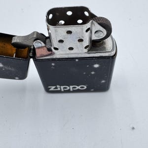 Zippo Galaxy Black Matte Windproof Lighter 28058 With New Genuine Wick image 7