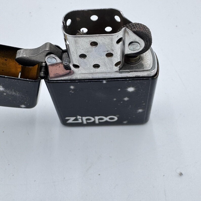 Zippo Galaxy Black Matte Windproof Lighter 28058 With New Genuine Wick image 7