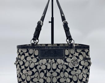 Vintage Y2K Coach Pleated East West Gallery Tote F14281 Shoulder Handbag Purse