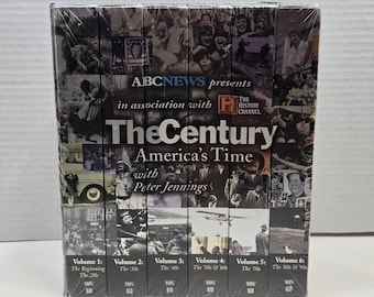 The Century America's Time with Peter Jennings ABC News 6 Volumes VHS Set Sealed
