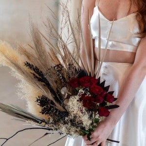 Punk rock Valentine&#39;s Day dried flower bouquet | gift for girlfriend, mom, sister, wife