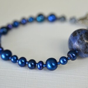 Sodalite Bracelet Blue Bracelet Sapphire Royal Navy Blueberry