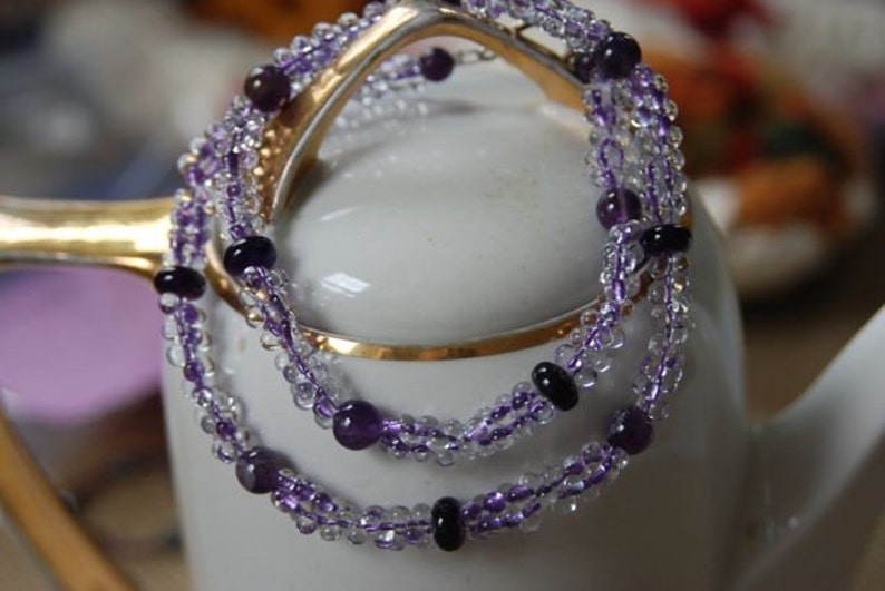 Natural Amethyst Necklace Purple Necklace image 2