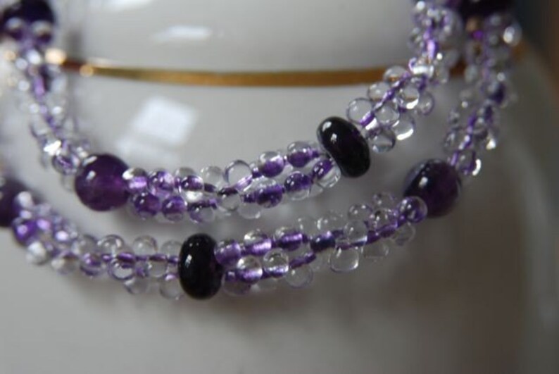 Natural Amethyst Necklace Purple Necklace image 1