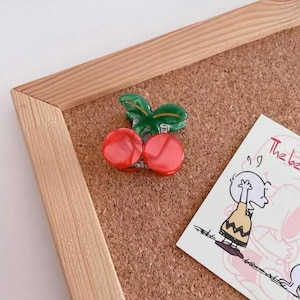 Mini Fruits Cherry Hair Claw Clip, Ponytail Hair Claw, Medium Hair Claw, Gift Idea, Girlish Hair Claw Clip, Cute Acetate Hair Clamp