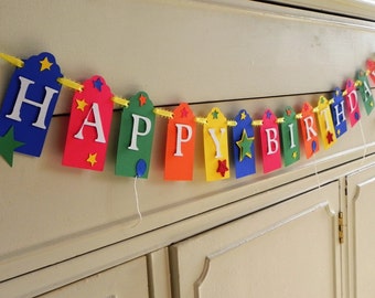 The Perfect Little Birthday Party Banner---Customization of Colors Included