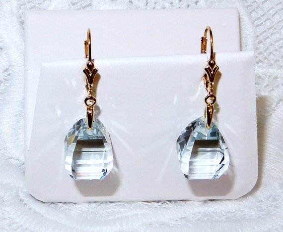 38cts White Quartz Briolette Earrings Genuine gem… - image 6