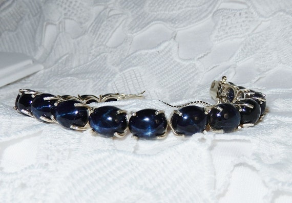 198TCW Star Sapphire Bracelet, LARGE 108cts Natur… - image 9