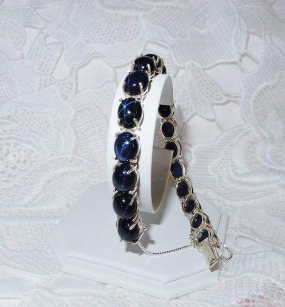 198TCW Star Sapphire Bracelet, LARGE 108cts Natur… - image 1