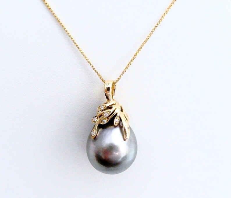 21mm Tahitian Pearl Pendant Necklace Massive Natural Image 0