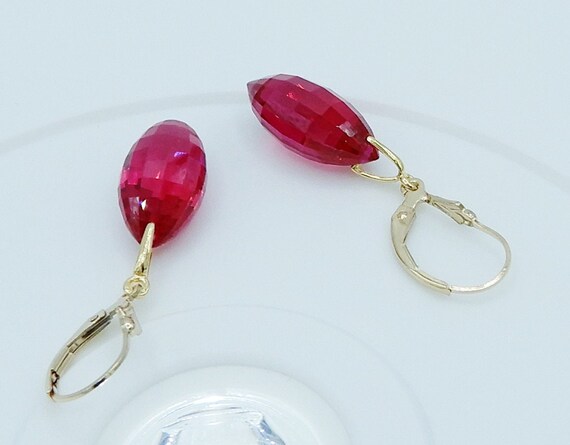 23cts Raspberry Kunzite Earrings Natural Untreate… - image 3