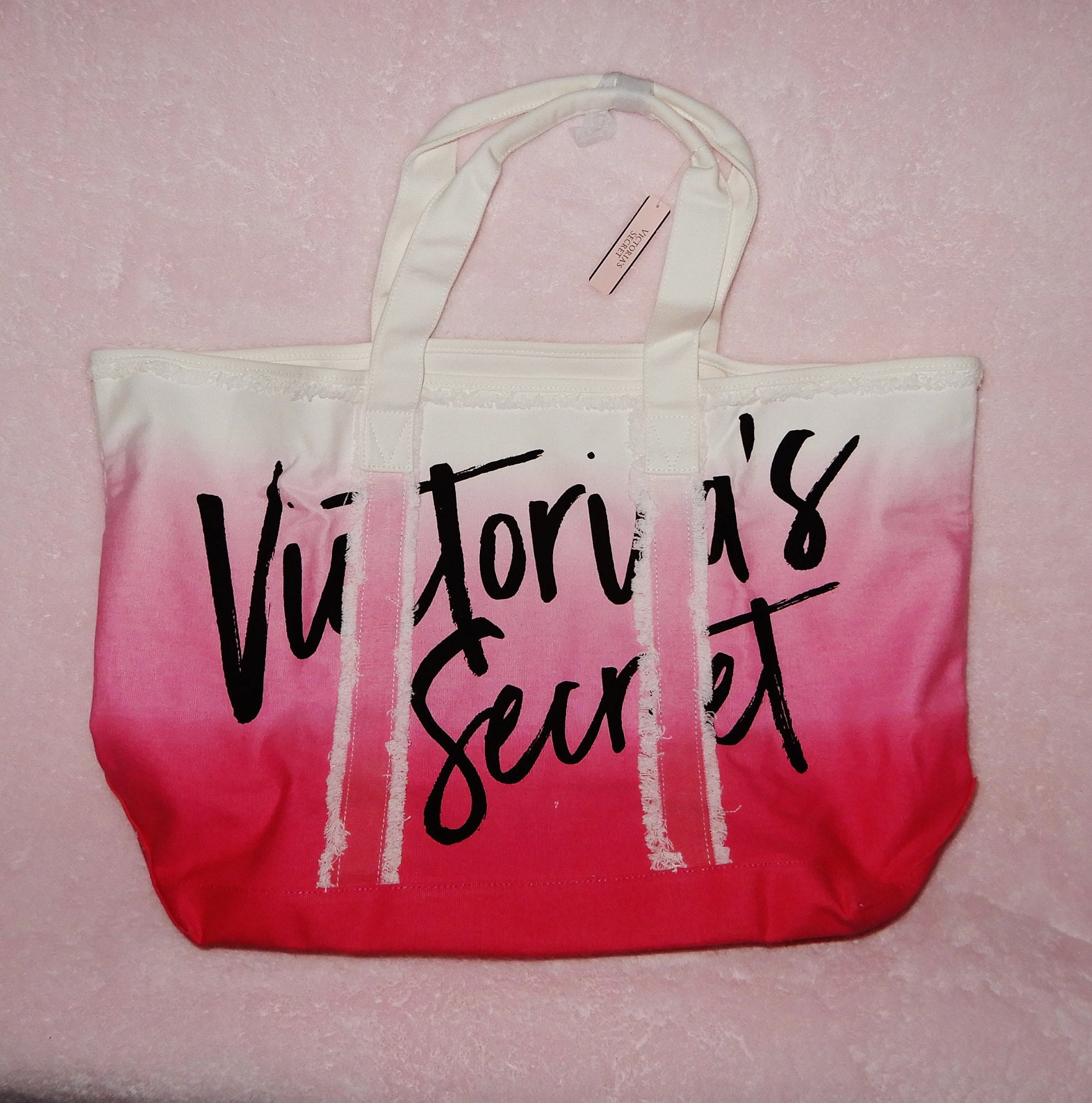 NWT Victoria's Secret Pink Silver Sequin Tote Bag Purse W