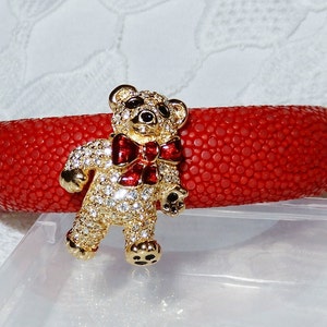 Swarovski teddy bear bracelet - Etsy 日本
