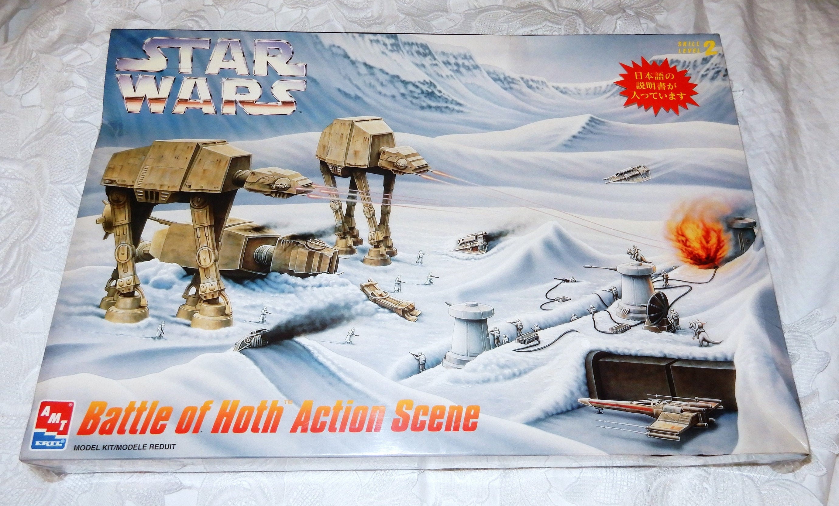 SF・ファンタジー・ホラー STAR WARS Battle of Hoth Action Scene 1995 Star Wars Battle of Hoth Action Scene Model Kit - Vintage