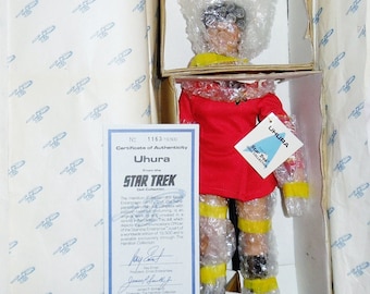 Muñeca de porcelana vintage de Uhura de Star Trek: Edición limitada rara de Ernest Hamilton