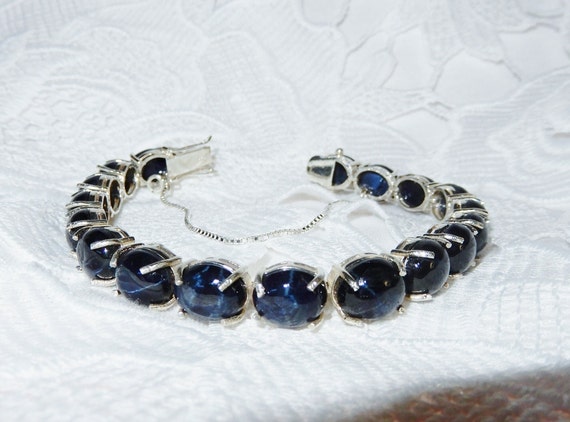 198TCW Star Sapphire Bracelet, LARGE 108cts Natur… - image 3