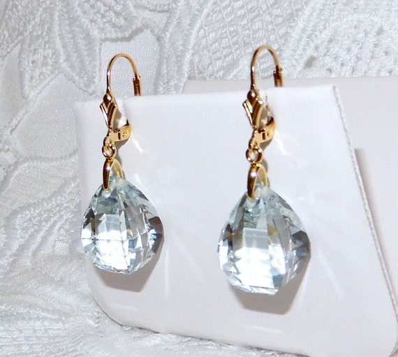 38cts White Quartz Briolette Earrings Genuine gem… - image 8