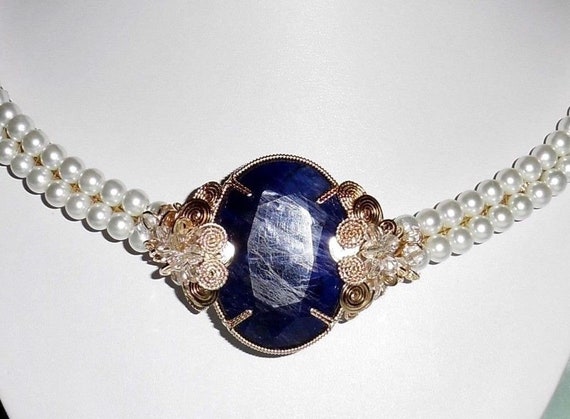 Blue Sapphire Necklace, Lady Diana Necklace INSPI… - image 6