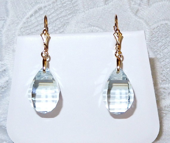 38cts White Quartz Briolette Earrings Genuine gem… - image 4