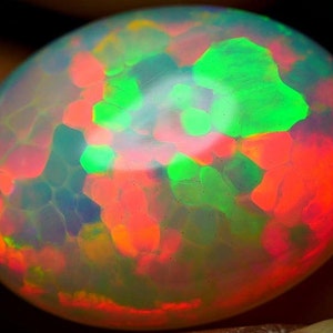 GRI Certified 15.40ct Opal Honeycomb Full Fire Pattern Fully Polished Opal 15.40ct 5/5 Full Perfect Sweet Honeycomb Welo Opal 23 x 18 x 9mm
