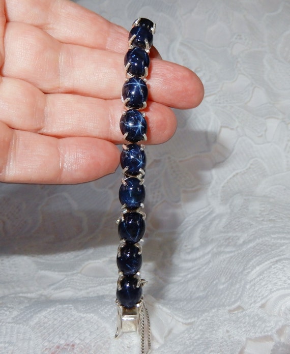 198TCW Star Sapphire Bracelet, LARGE 108cts Natur… - image 4
