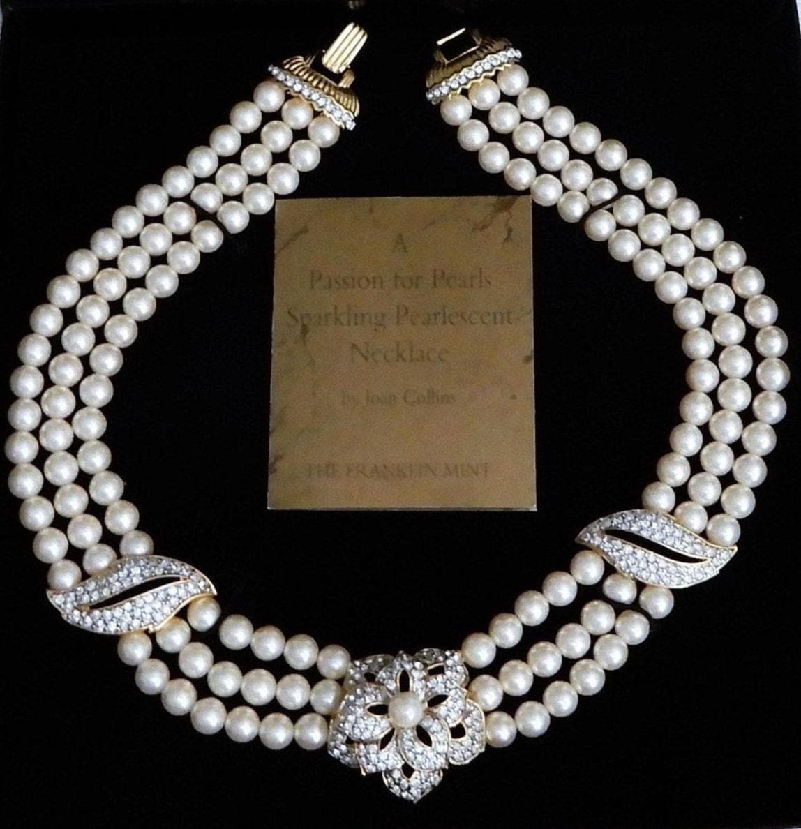 パ*ピ様 値下　ほぼ新品PEARL MINTK14 WHITE GOLD50cm Vintage Franklin Mint Pearl Necklace: Joan Collins Austrian
