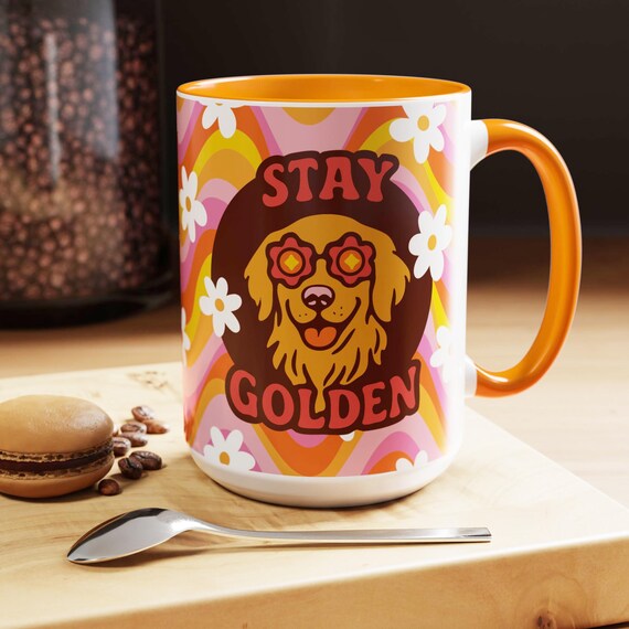 Golden Retriever Coffee Mug - Quirky Ceramic Cup, Vibrant and Fun Dog Lover Gift