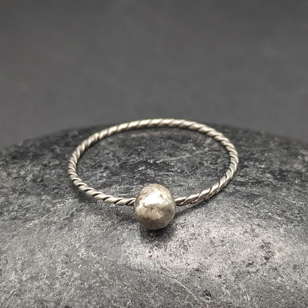 Recycled Sterling Silver Pebble Stacking Ring - Reclaimed 925 Silver ...