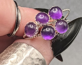Dainty Sterling Silver And 6mm Amethyst Stackable Ring - February Birthstone Ring - Amethyst Stacking Ring - Gift For Her