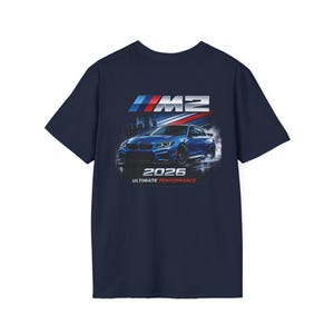 2026 BMW M2 Performance Coupé T-Shirt: Modernes Sportwagen-Grafik-T-Shirt