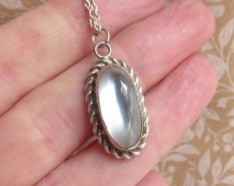 Vintage Sterling Silver Moonstone PENDANT