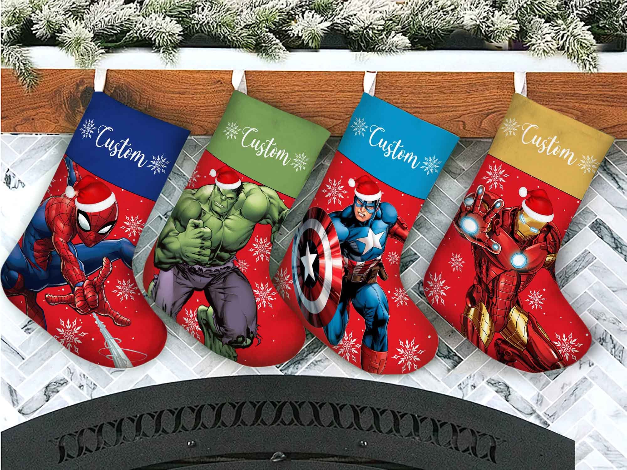 Discover Personalized Marvel Superhero Christmas Stocking