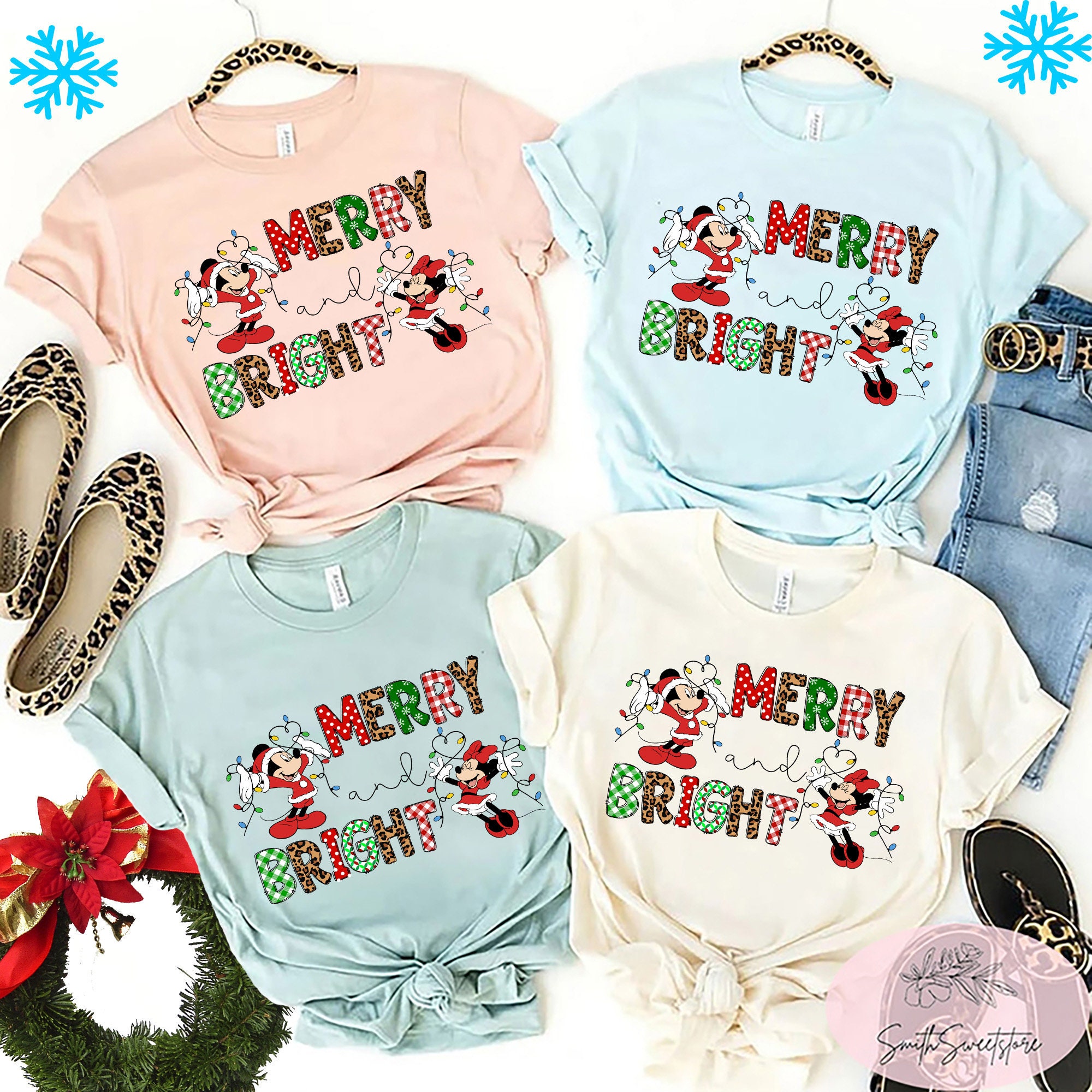 Discover Disney Christmas Shirt, Mickey Minnie Christmas Shirt, Mickey Christmas Shirt, Disney World Christmas Shirts, Disney Merry Bright ,XT-092309