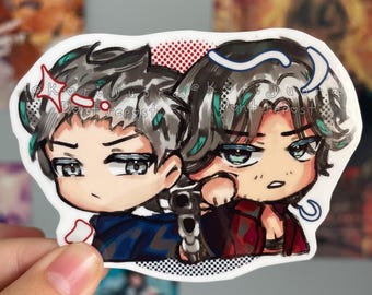 Dante and Vergil Devil may Cry Die Cut Vinyl Stickers | Journaling | Decal | Kawaii stickers