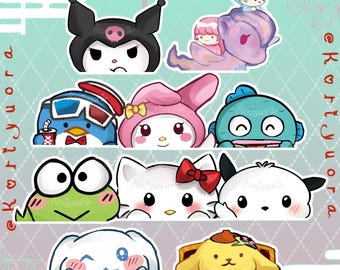 Sanrio Peaker Vinyl Stickers | Journaling | Decal | Kawaii stickers