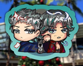 Dante and Vergil Devil may Cry Die Cut Vinyl Stickers | Journaling | Decal | Kawaii stickers