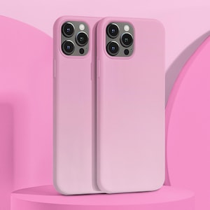 Pink Gradient Phone Case; Simple, Minimalistic, and Elegant for iPhone 16, 15, 14, 13, 12, 11 Pro Max, X, XR, XS Max, 7, 8 Plus.