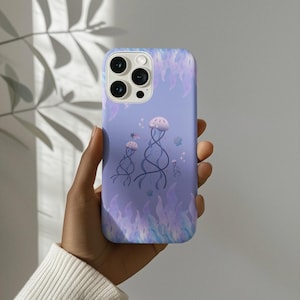 Jellyfish Phone Case, Ocean Inspired Case, Under the Sea Inspired for iPhone 16, 15, 14, 13, 12, 11 Pro Max, X, XR, XS Max, 7, 8 Plus