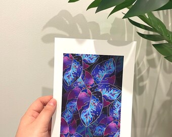 Electric Tropics Digital Art Print – Neon Jungle Botanical Wall Art | Instant Download | Vibrant Nature-Inspired Decor