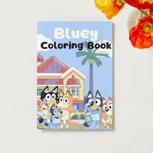 Druckbares Bluey Malbuch (23 Seiten)