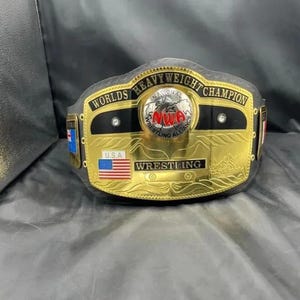 NWA Domed Globe Championship Belt: Adult Size Brass Replica