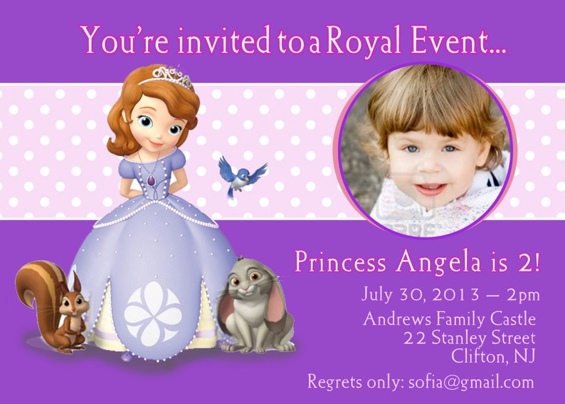 Princess Sofia Return Address Labels Sofia the First Return Etsy