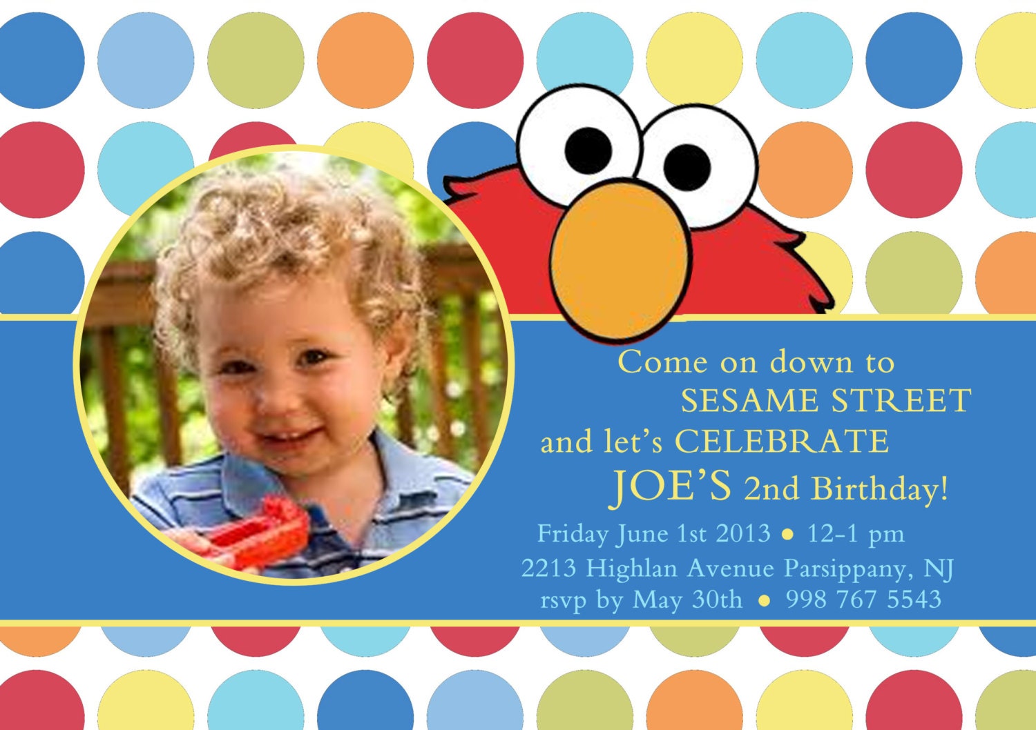 Elmo Birthday Invitation Boy Elmo Invitation Elmo Birthday Etsy